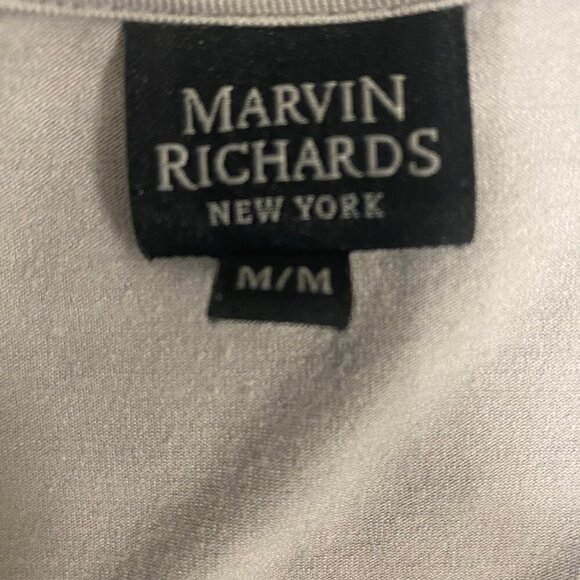 Marvin Richards New York Taupe Ruffle Trim Long Sleeve Top – Size M - Picture 6 of 7